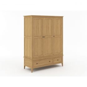 Bellingham Oak Bedroom Triple Wardrobe