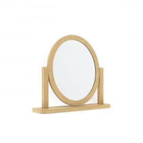 Bellingham Oak Bedroom Oval Dressing Table Mirror