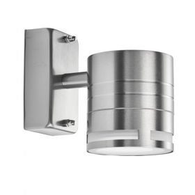  Led Outdoor & Porch (Gu10 Led) - 1lt Wall Bracket (D/Lt), Stainless Steel, Frost
