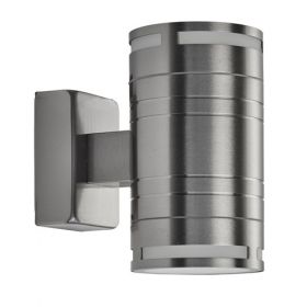  Led Outdoor & Porch (Gu10 Led) - 2lt Wall Bracket, Stainless Steel, Frosted Glas