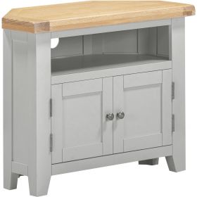 Wembury Dining Grey & Oak Corner TV Unit