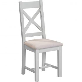 Wembury Dining Grey & Oak Cross Back Dining Chair