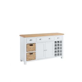 Hampshire Dining Large Sideboard with Wine Rack and Baskets