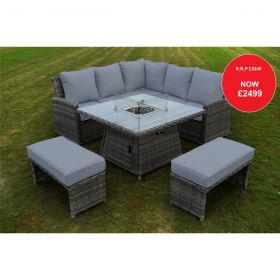Ashburton Casual Dining Fire Pit Set