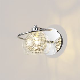 BFS Lighting Tilly Wall Light Switched, 1 Light G9, Polished Chrome/Silver/Clear Glass