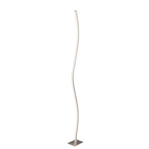  Satin Silver Led Wave Floor Lamp-Sq Base BPOSL086