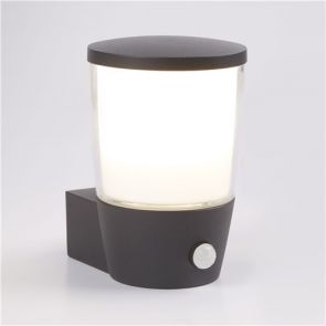  Outdoor Pir 1lt Wall Bracket, Dark Grey, Clear/White Shade BPOSL093