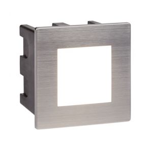  Led Indoor/Outdoor Recessed Square, Stainless Steel, Opal White Diffuser BPOSL01