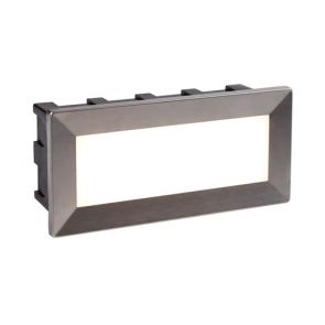  Led Indoor/Outdoor Recessed Rectangle, Stainless Steel, Opal White Diffuse BPOSL