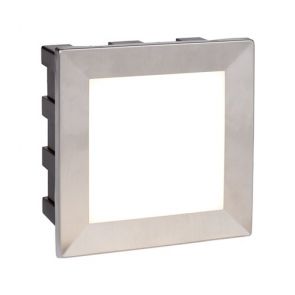  Led Indoor/Outdoor Recessed Square, Stainless Steel, Opal White Diffuser BPOSL01