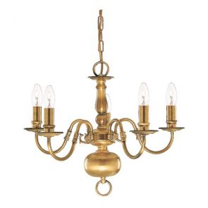  5 Light Ceiling, Antique Brass BPOSL119
