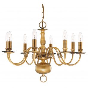 Bfs Lighting Flemish 8Lt Pendant - Solid Brass Metal