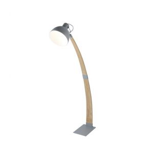  Floor Lamp, Light Wood, Matt Grey BPOSL131