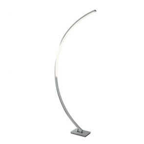  Led Curved Floor Lamp, Satin Silver BPOSL144