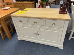 Oak & Grey Painted 2 Door 3 Drawer Sideboard