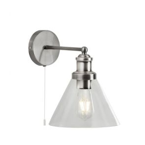  Wall Light - Ss, Clear Glass Shade BPOSL212