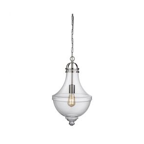  1 Light Pendant, Clear Glass With Ss BPOSL244