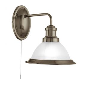  1 Light Wall Bracket, Antique Brass, Marble Glass BPOSL247