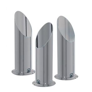  Uplighter - Sat/Silver 50w Can Gu10 Halogen BPOSL271