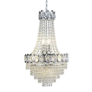  Philipe Crystal 6lt Chrome Chandelier With Clear Glass Beads BPOSL291