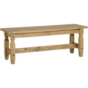 Waxed Pine Dining 4' Dining Bench