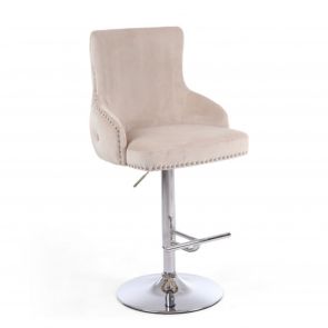Bar Stools Brushed Velvet Mink Bar Stool