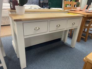 Oak & Grey Painted  Drawer Console Table