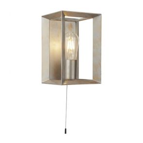  1 Light Wall Light, Brushed Silver Gold Finish BPOSL439