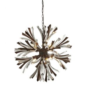  6 Light Pendant Bronze/Clear BPOSL475