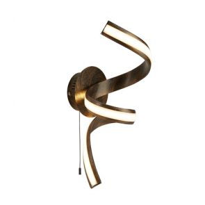  Led Twist Wall Bracket, Rustic Black/Gold BPOSL515