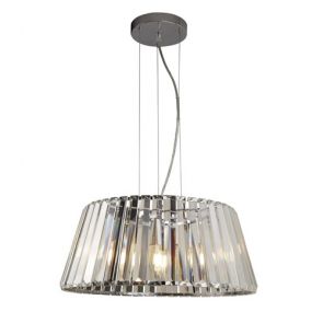  5 Light Pendant, Chrome With Crystal Glass BPOSL533