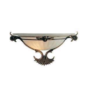  Wall Light - Antique Brass Glass Wall Washer BPOSL035