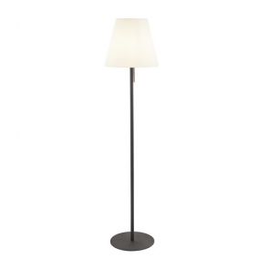  Led Outdoor Floor Lamp, Dark Grey, White Pc Tapered Shade BPOSL557
