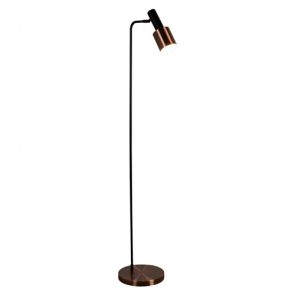  1 Light Floor Lamp, Black, Antique Copper BPOSL567