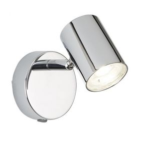  (Dim) 1 Light Cylinder Head Spot Wall Bracket, Chrome BPOSL586