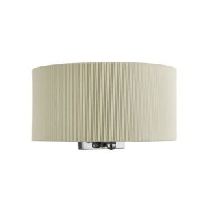  Drum Pleat - 2 Light Wall Bracket, Cream Pleated Shade BPOSL639