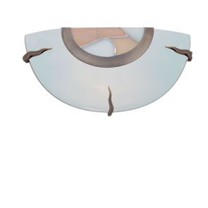  Flush Glass W/B Dish - Amber Decro BPOSL659