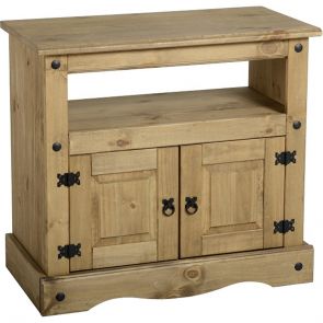 Waxed Pine Dining Tv Cabinet