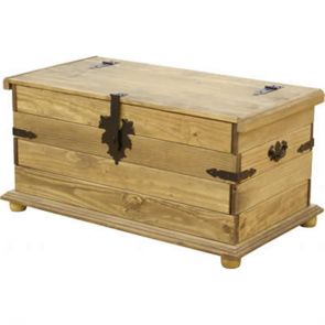 Waxed Pine Dining Single Storage Chest