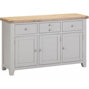 Wembury Dining Grey & Oak 3 Door 3 Drawer Sideboard