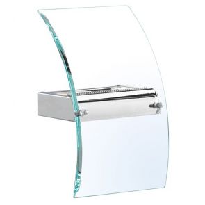 Wall Bracket Led, Bevelled Curved Glass, Chrome BPOSL718