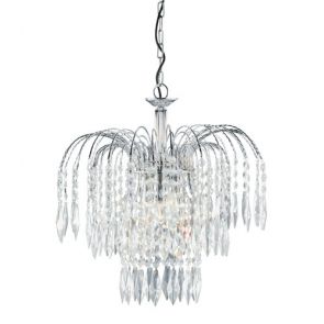  3 Light Ceiling, Chrome, Clear Crystal BPOSL742