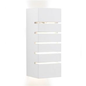  Wall Light White Rectangle Plaster BPOSL039