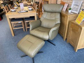 Swivel Recliner With Footstool