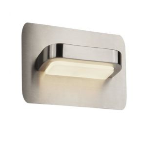  Led Wall Light, Satin Silver/Frosted Glass BPOSL785