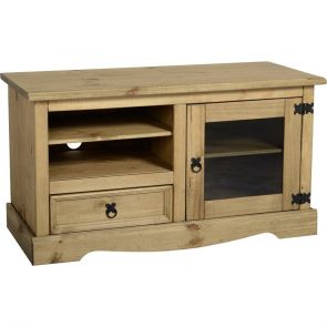 Waxed Pine Dining Entertainment Unit
