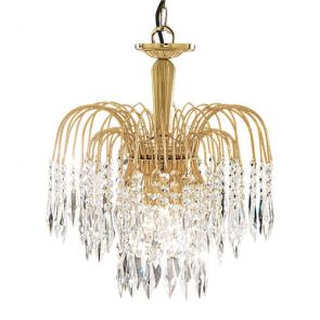  3 Light Ceiling, Gold, Clear Crystal BPOSL881