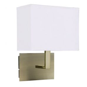  Wall Light Ab - Whte Rectangular Shade BPOSL926