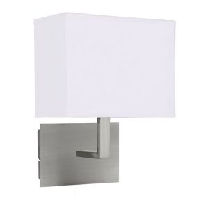  Wall Light Satin Silver-White Rectangular Shade BPOSL928