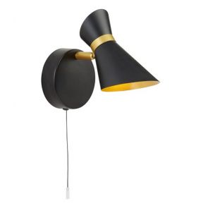  1 Light Led Spotlight, Matt Black And Gold BPOSL979